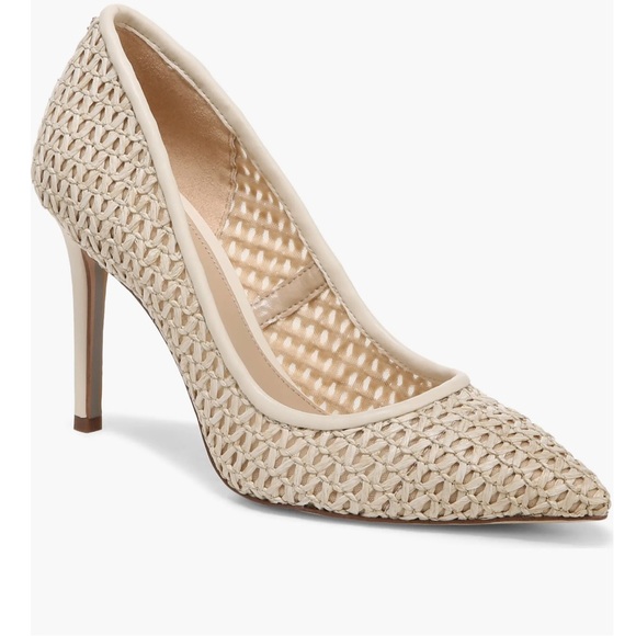Sam Edelman Shoes - Sam Edelman Women Hazel Pointed Toe Pump Ivory Raffia